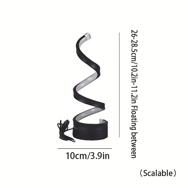 USB-Stecker in Kreative Spirale LED Nachtlicht Dimmbar 3 Farben Verstellbar für Wohnzimmer Büro Schreibtisch Tisch Schlafzimmer Bett Dekor